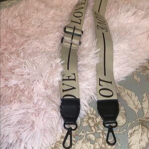 Pre loved,LOVE Adjustable Strap cream, and black